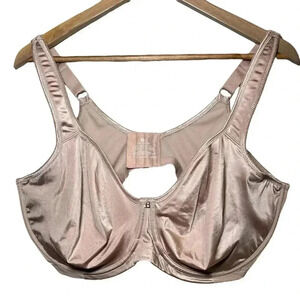 Breezies Signature Shine Unlined Underwire Support Bra Mink A639540 Size 42DDD